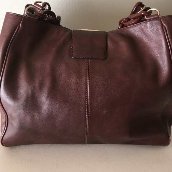 Brown (Mahogany) leather shoulder bag - Picture 2 of 12